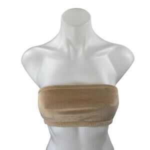 NEW Skims Fits Everybody Brown Sleeveless Strapless Bandeau Tube Crop Tank Top S